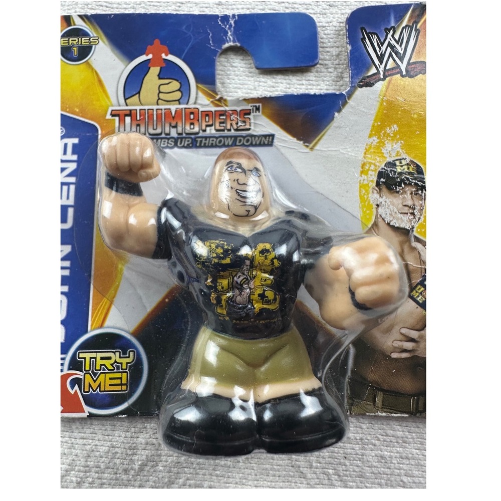 John Cena WWE Thumbpers Series 1 collectible figure.